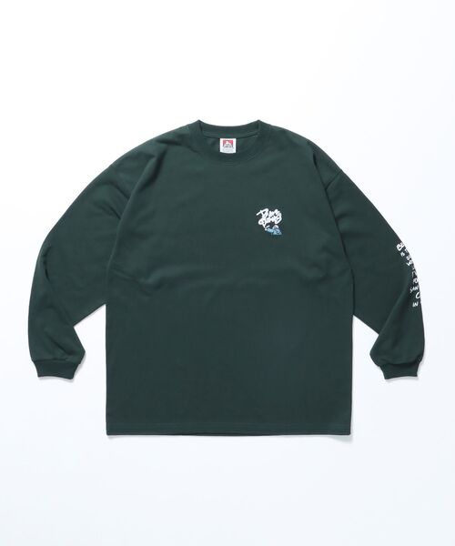 BEN DAVIS（ベンデイビス）の「【BEN DAVIS（ベンデイビス）】SPRAY MASTER L/S TEE[WIDE] / クルーネック 長袖 刺繍 オーバーサイズ（Tシャツ/カットソー・メンズ・ダークグリーン/ホワイト/チャコール・MEDIUM/LARGE/X-LARGE）」の16枚目の写真