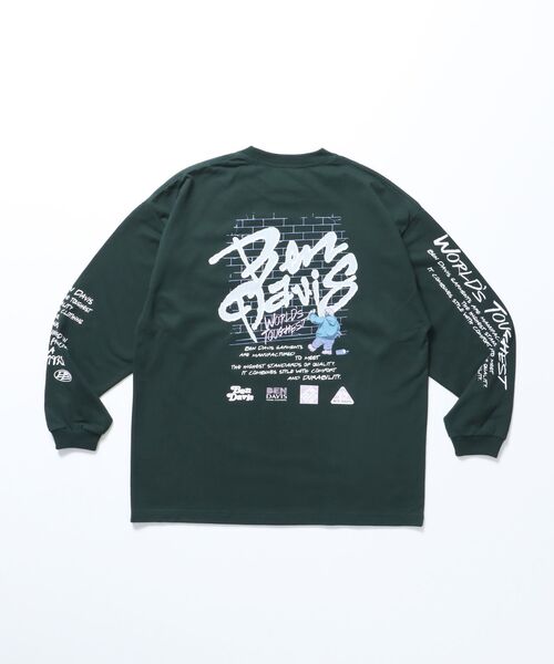 BEN DAVIS（ベンデイビス）の「【BEN DAVIS（ベンデイビス）】SPRAY MASTER L/S TEE[WIDE] / クルーネック 長袖 刺繍 オーバーサイズ（Tシャツ/カットソー・メンズ・ダークグリーン/ホワイト/チャコール・MEDIUM/LARGE/X-LARGE）」の18枚目の写真