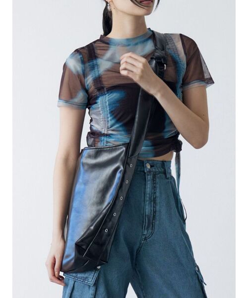 MURUA（ムルーア）の「フェイクレザーショルダーバッグ（ショルダーバッグ・レディース・ブラック/ブラウン・FREE）」の10枚目の写真