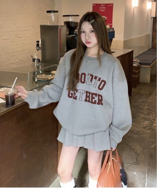 セール】WEGO/ロゴスウェット＆プリーツスカート上下セット