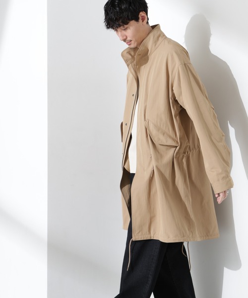 NANO universe（ナノユニバース）の「ウェザークロスフィッシュテールコート（その他アウター・メンズ・ブラック/ベージュ・M/L）」の18枚目の写真
