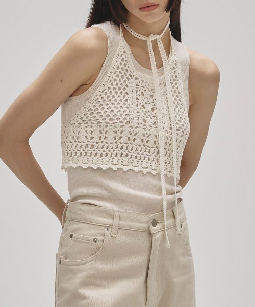 TODAYFUL　ニットビスチェ TODAYFUL/トゥデイフル】Crochet Knit Bustier/ニットビスチェ