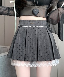 ハートドットタックミニスカート