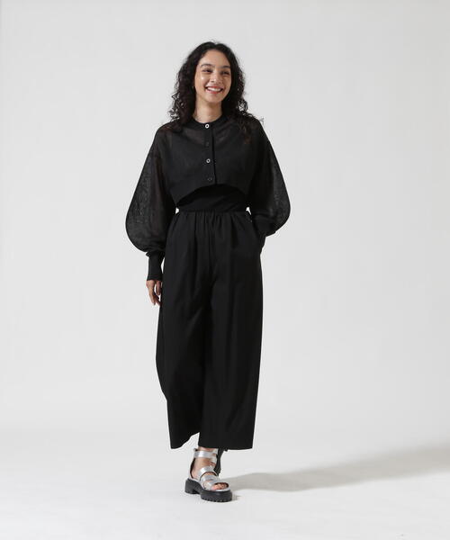 UN3D.(アンスリード)の「UN3D./アンスリード/2TONE SHEER KT CD/2トーンシアーニットカーディガン/5225228011(カーディガン/ボレロ・レディース・ブラック/グレー・FREE)」の11枚目の写真