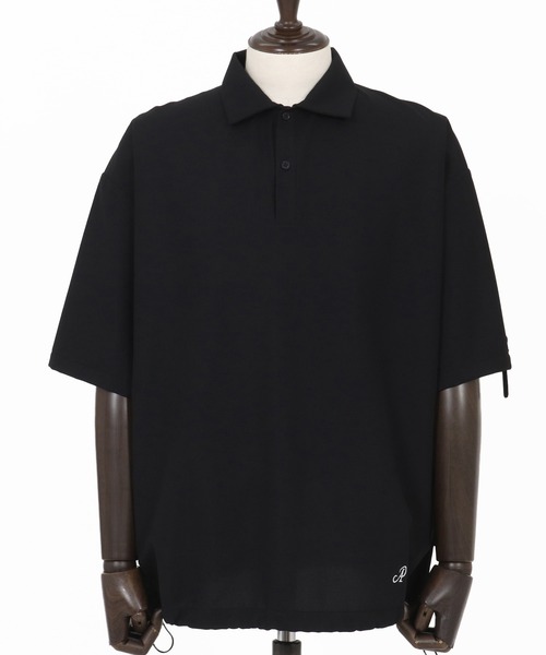 ADAM PATEK（アダムパテック）の「ADAMPATEK/ripple looose polo shirt/リップルルーズポロシャツ（ポロシャツ・メンズ・チャコール/ブラック・2/1）」の9枚目の写真