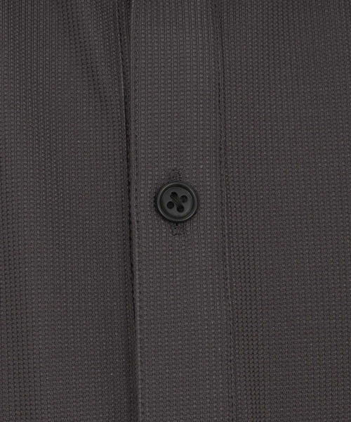 ADAM PATEK（アダムパテック）の「ADAMPATEK/ripple looose polo shirt/リップルルーズポロシャツ（ポロシャツ・メンズ・チャコール/ブラック・2/1）」の6枚目の写真