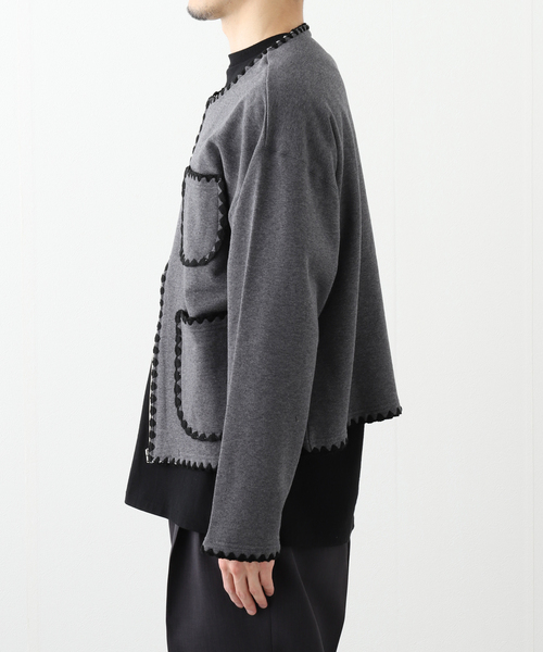 JOINT WORKS（ジョイントワークス）の「Sasquatchfabrix. / サスクワァッチファブリックス SWEAT CARDIGAN CH EL（その他アウター・メンズ・チャコールグレー/アイボリー・LARGE/MEDIUM）」の7枚目の写真