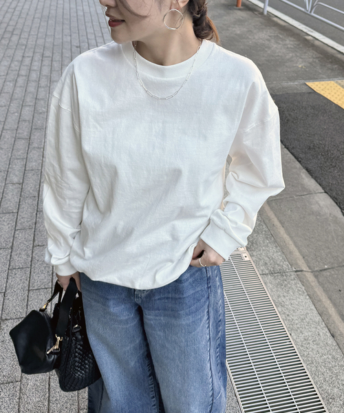 JOURNAL STANDARD（ジャーナルスタンダード）の「《追加2》シャーリングロングスリーブTシャツ（Tシャツ/カットソー・レディース・ホワイト/ブラウン系その他/ダークブルー/ブラック系その他・FREE）」の14枚目の写真