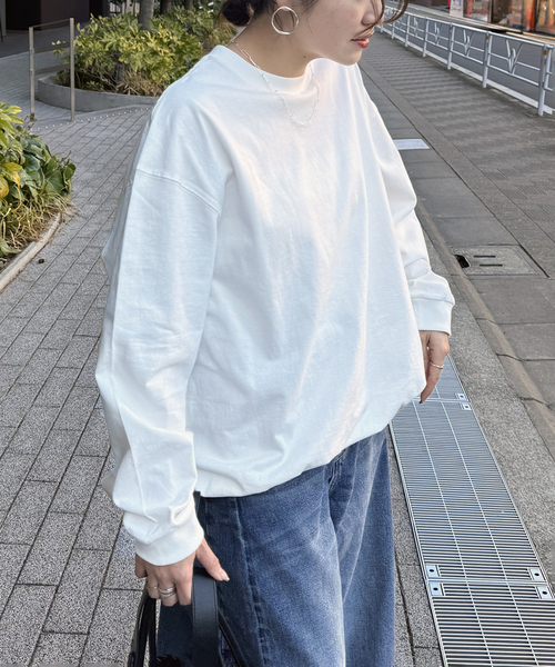 JOURNAL STANDARD（ジャーナルスタンダード）の「《追加2》シャーリングロングスリーブTシャツ（Tシャツ/カットソー・レディース・ホワイト/ブラウン系その他/ダークブルー/ブラック系その他・FREE）」の15枚目の写真