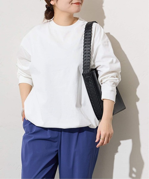 JOURNAL STANDARD（ジャーナルスタンダード）の「《追加2》シャーリングロングスリーブTシャツ（Tシャツ/カットソー・レディース・ホワイト/ブラウン系その他/ダークブルー/ブラック系その他・FREE）」の21枚目の写真