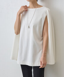 新品タグ付き　ビアズリー刺しゅう入りドルマンT 白　ホワイト BEARDSLEY｜ビアズリーのTシャツ/カットソー（ホワイト/白色系