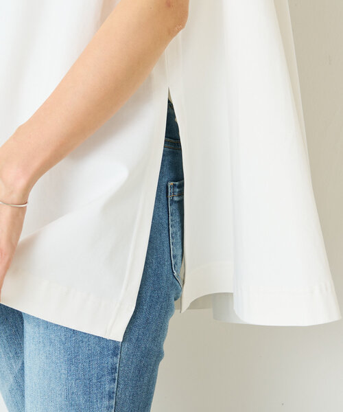 BEARDSLEY（ビアズリー）の「ケープポンチプルオーバー（Tシャツ/カットソー・レディース・ホワイト/ライトグレー・FREE）」の13枚目の写真