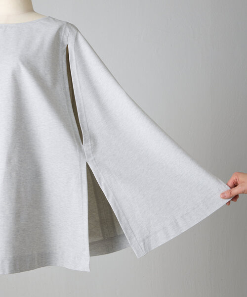 BEARDSLEY（ビアズリー）の「ケープポンチプルオーバー（Tシャツ/カットソー・レディース・ホワイト/ライトグレー・FREE）」の19枚目の写真