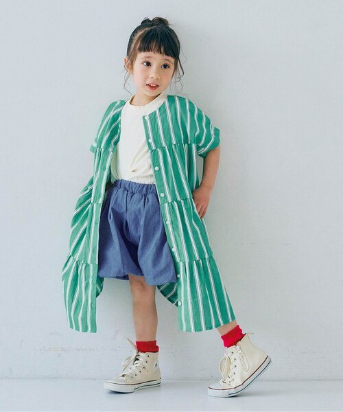 p.premier（ピードットプルミエ）の「【ジュニア対応】パンプキンスカートパンツ（その他パンツ・キッズ・ブラック/オフホワイト/ブルー・140/130/120/110/100/90/80）」の8枚目の写真