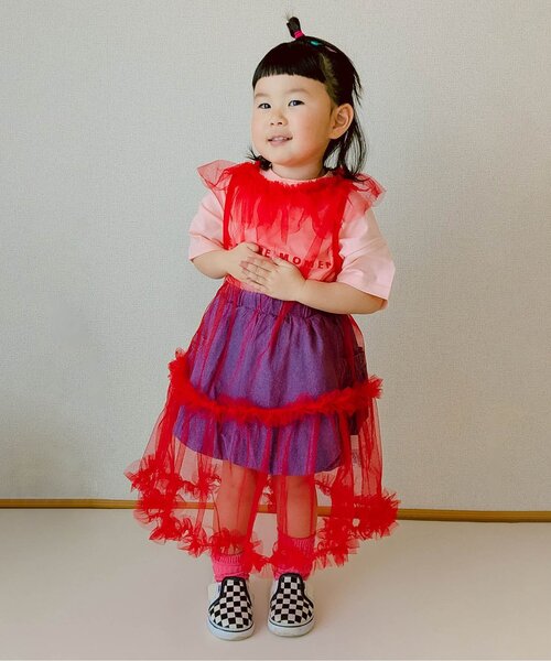 p.premier（ピードットプルミエ）の「【ジュニア対応】パンプキンスカートパンツ（その他パンツ・キッズ・ブラック/オフホワイト/ブルー・140/130/120/110/100/90/80）」の10枚目の写真