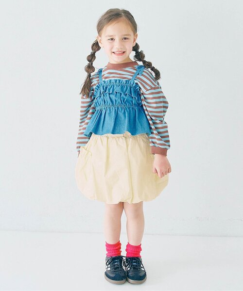 p.premier（ピードットプルミエ）の「【ジュニア対応】パンプキンスカートパンツ（その他パンツ・キッズ・ブラック/オフホワイト/ブルー・140/130/120/110/100/90/80）」の11枚目の写真