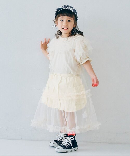 p.premier（ピードットプルミエ）の「【ジュニア対応】パンプキンスカートパンツ（その他パンツ・キッズ・ブラック/オフホワイト/ブルー・140/130/120/110/100/90/80）」の13枚目の写真