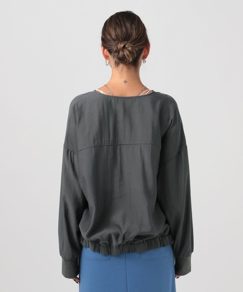 BAYFLOW（ベイフロー）の「シアーブルゾン（ブルゾン・レディース・グレイッシュベージュ/ピンク/チャコール・FREE）」の7枚目の写真