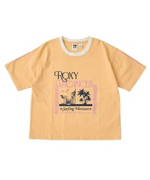 ROXY（ロキシー）の「MINI SEEKING MORE FU /ロキシーキッズリンガー半袖Tシャツ（Tシャツ/カットソー）」