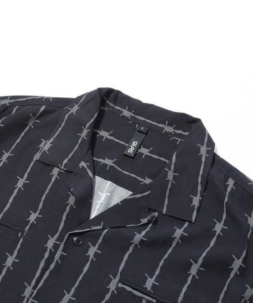 SILAS(サイラス)の「BARBED WIRE S/S OPEN COLLAR SHIRT(シャツ/ブラウス・メンズ・ブラック/ホワイト・M/L)」の10枚目の写真