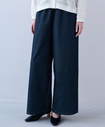 IEDIT 軽やかなはき心地 かのこ素材のワイドデニムパンツ
