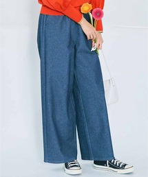 IEDIT | IEDIT 軽やかなはき心地 かのこ素材のワイドデニムパンツ(デニムパンツ)