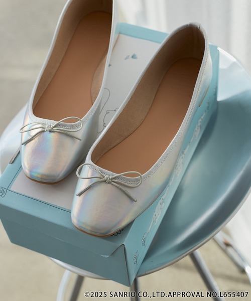 ROPE' PICNIC(ロペピクニック)の「【ROPE' PICNIC×Sanrio characters】軽くてやわらかいバレエシューズ(バレエシューズ・レディース・ブラック/シルバー系その他・L/M/S)」の1枚目の写真