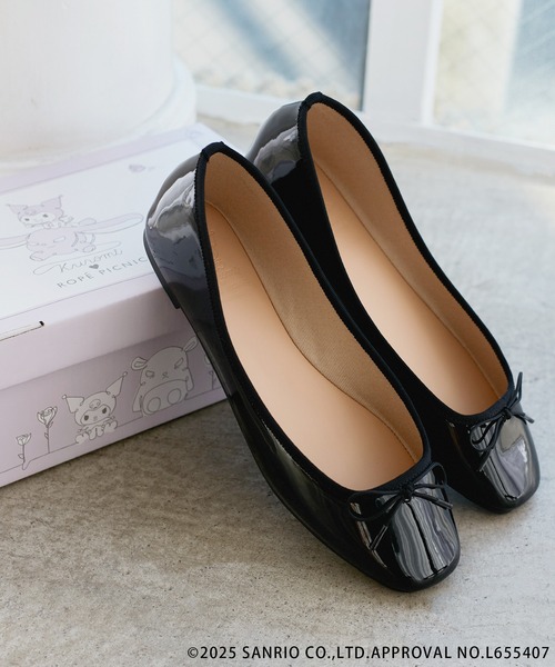 ROPE' PICNIC(ロペピクニック)の「【ROPE' PICNIC×Sanrio characters】軽くてやわらかいバレエシューズ(バレエシューズ・レディース・ブラック/シルバー系その他・L/M/S)」の2枚目の写真