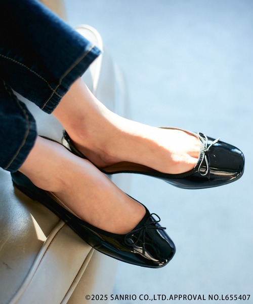 ROPE' PICNIC(ロペピクニック)の「【ROPE' PICNIC×Sanrio characters】軽くてやわらかいバレエシューズ(バレエシューズ・レディース・ブラック/シルバー系その他・L/M/S)」の3枚目の写真