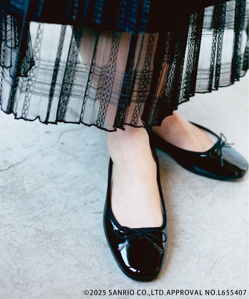 ROPE' PICNIC(ロペピクニック)の「【ROPE' PICNIC×Sanrio characters】軽くてやわらかいバレエシューズ(バレエシューズ・レディース・ブラック/シルバー系その他・L/M/S)」の4枚目の写真