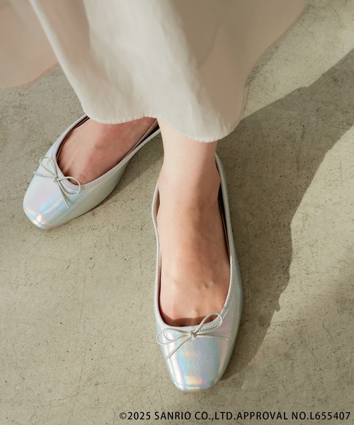 ROPE' PICNIC(ロペピクニック)の「【ROPE' PICNIC×Sanrio characters】軽くてやわらかいバレエシューズ(バレエシューズ・レディース・ブラック/シルバー系その他・L/M/S)」の9枚目の写真