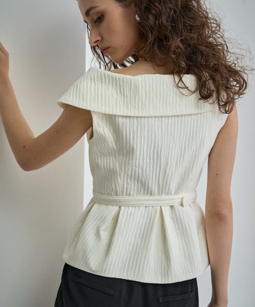 Off-shoulder wide collar TOP オフショルワイドカラーTOP