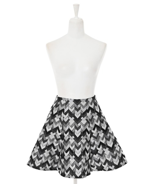 Narcissus（ナルシス）の「ジャガードフレアミニスカート（スカート・レディース・ピンク/ホワイト・FREE）」の11枚目の写真