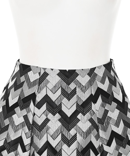 Narcissus（ナルシス）の「ジャガードフレアミニスカート（スカート・レディース・ピンク/ホワイト・FREE）」の13枚目の写真