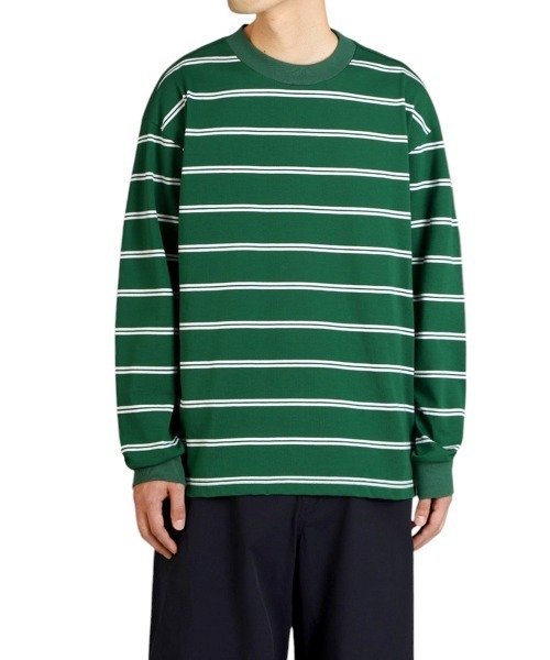 BALLAST ARK（バラストアーク）の「BALLAST ARK / バラストアーク：ORGANIC COTTON BORDER L/S TEE：BA11-T001[AST]（Tシャツ/カットソー・メンズ・グリーン系その他/ホワイト×ネイビー・M/L）」の21枚目の写真