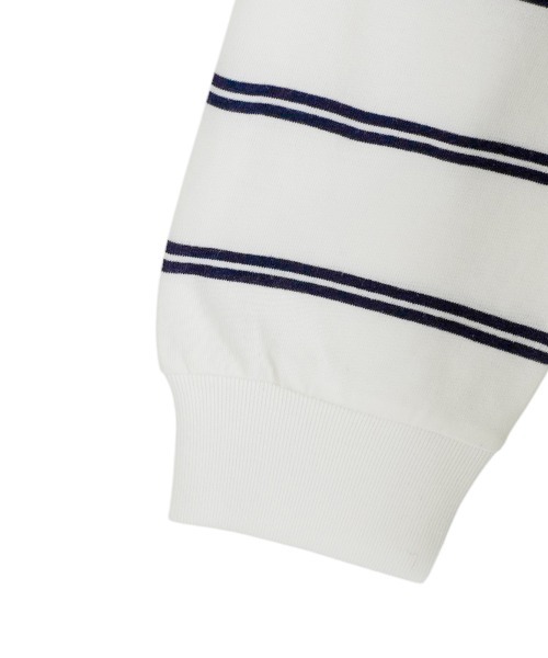 BALLAST ARK（バラストアーク）の「BALLAST ARK / バラストアーク：ORGANIC COTTON BORDER L/S TEE：BA11-T001[AST]（Tシャツ/カットソー・メンズ・グリーン系その他/ホワイト×ネイビー・M/L）」の6枚目の写真