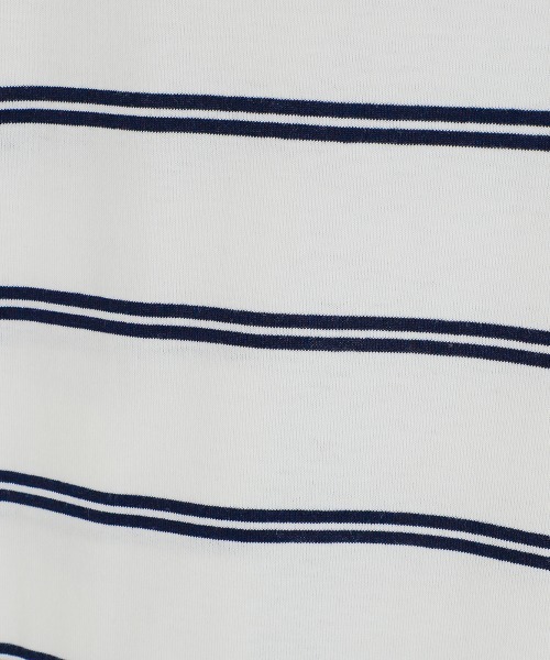 BALLAST ARK（バラストアーク）の「BALLAST ARK / バラストアーク：ORGANIC COTTON BORDER L/S TEE：BA11-T001[AST]（Tシャツ/カットソー・メンズ・グリーン系その他/ホワイト×ネイビー・M/L）」の7枚目の写真