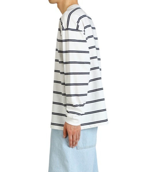 BALLAST ARK（バラストアーク）の「BALLAST ARK / バラストアーク：ORGANIC COTTON BORDER L/S TEE：BA11-T001[AST]（Tシャツ/カットソー・メンズ・グリーン系その他/ホワイト×ネイビー・M/L）」の10枚目の写真