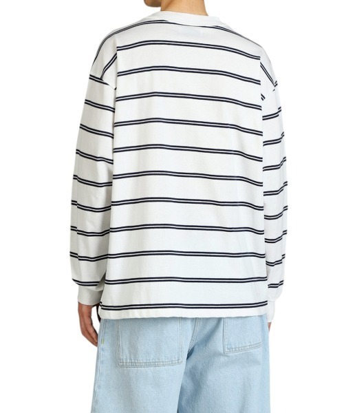 BALLAST ARK（バラストアーク）の「BALLAST ARK / バラストアーク：ORGANIC COTTON BORDER L/S TEE：BA11-T001[AST]（Tシャツ/カットソー・メンズ・グリーン系その他/ホワイト×ネイビー・M/L）」の11枚目の写真
