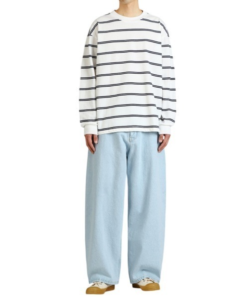 BALLAST ARK（バラストアーク）の「BALLAST ARK / バラストアーク：ORGANIC COTTON BORDER L/S TEE：BA11-T001[AST]（Tシャツ/カットソー・メンズ・グリーン系その他/ホワイト×ネイビー・M/L）」の12枚目の写真