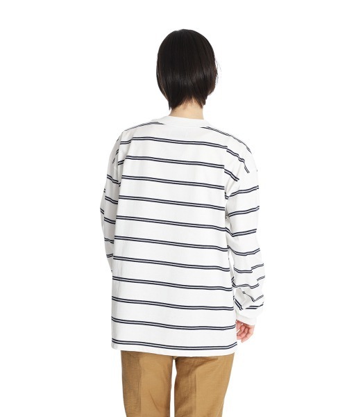 BALLAST ARK（バラストアーク）の「BALLAST ARK / バラストアーク：ORGANIC COTTON BORDER L/S TEE：BA11-T001[AST]（Tシャツ/カットソー・メンズ・グリーン系その他/ホワイト×ネイビー・M/L）」の15枚目の写真