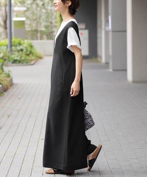 試着のみ　SALLURE ブラック ショートオールインワン SILKY LINEN ALL-IN-ONE | ALL IN ONE | SACRA（サクラ