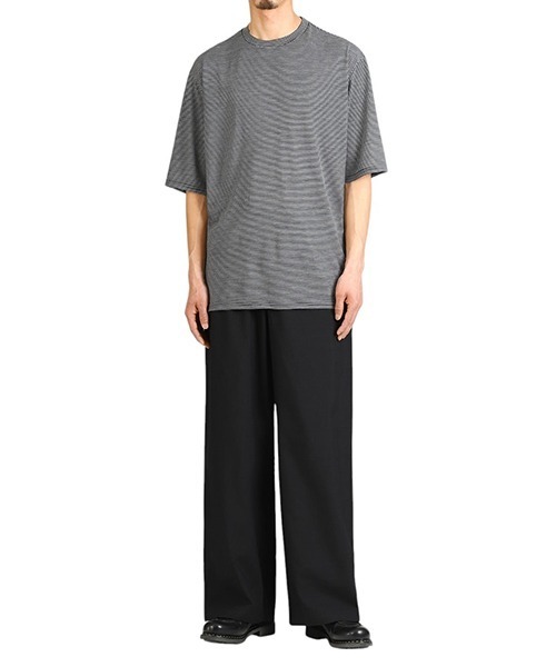 marka（マーカ）の「marka / マーカ：CREW NECK TEE - super 120’s wool -：M25A-14CS02B[COR]（Tシャツ/カットソー・メンズ・ブラック系その他/グレー系その他・2(M)/1(S)）」の8枚目の写真