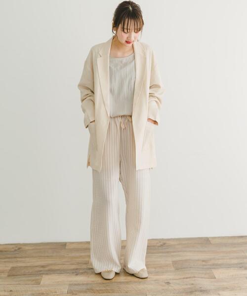 ITEMS URBANRESEARCH(アイテムズ アーバンリサーチ)の「リネンレーヨンジャケット(その他アウター・レディース・ブラック/ライトベージュ/ブラウン系その他・FREE)」の20枚目の写真