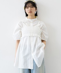 RAGEBLUE | 3WAY/リボンビスチェセットシャツチュニック(シャツ/ブラウス)