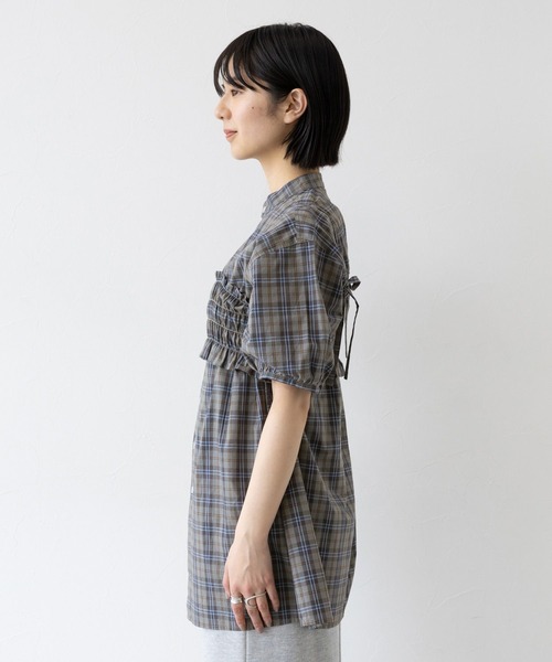 RAGEBLUE（レイジブルー）の「3WAY/リボンビスチェセットシャツチュニック（シャツ/ブラウス・レディース・ホワイト/グリーン・FREE）」の14枚目の写真