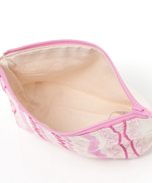 BAYFLOW(ベイフロー)の「BFキャンバスエンブロポーチ(ポーチ・レディース・ピンク/ブルー・0)」の11枚目の写真