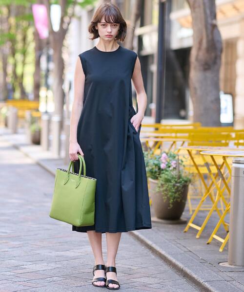 DRESSTERIOR(ドレステリア)の「【ポケットあり/接触冷感/抗菌防臭/消臭】アイスクリアコットンワンピース(ワンピース・レディース・ブラック/ライトブルー/オレンジ・34/36/38)」の8枚目の写真