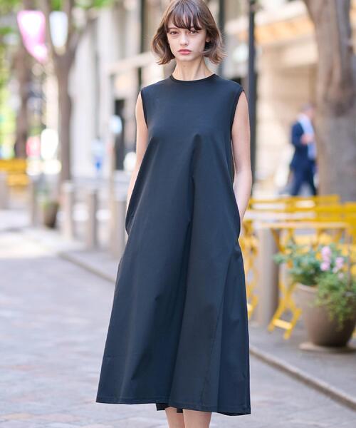 DRESSTERIOR(ドレステリア)の「【ポケットあり/接触冷感/抗菌防臭/消臭】アイスクリアコットンワンピース(ワンピース・レディース・ブラック/ライトブルー/オレンジ・34/36/38)」の10枚目の写真