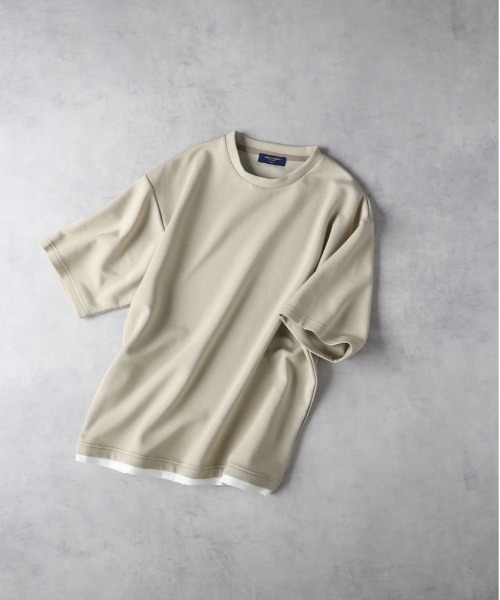 BACK NUMBER(バックナンバー)の「BACK NUMBER(バックナンバー)【メンズ】裾フェイクレイヤードTシャツ(Tシャツ/カットソー・メンズ・ベージュ/ブルー/ブラック・M/XL/L)」の2枚目の写真